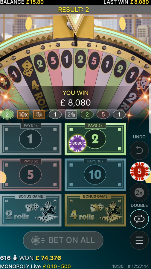 monopoly live casino app